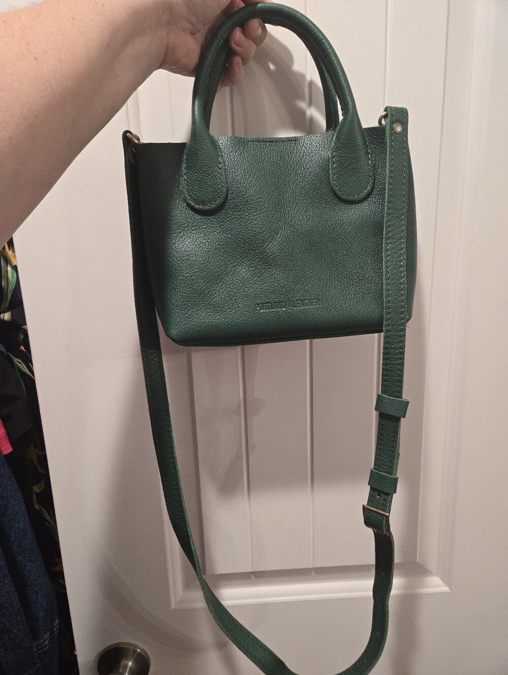 Sale! New Portland Leather Goods Small Raindrop Top Handle Bacalar Crossbody - Picture 7 of 7
